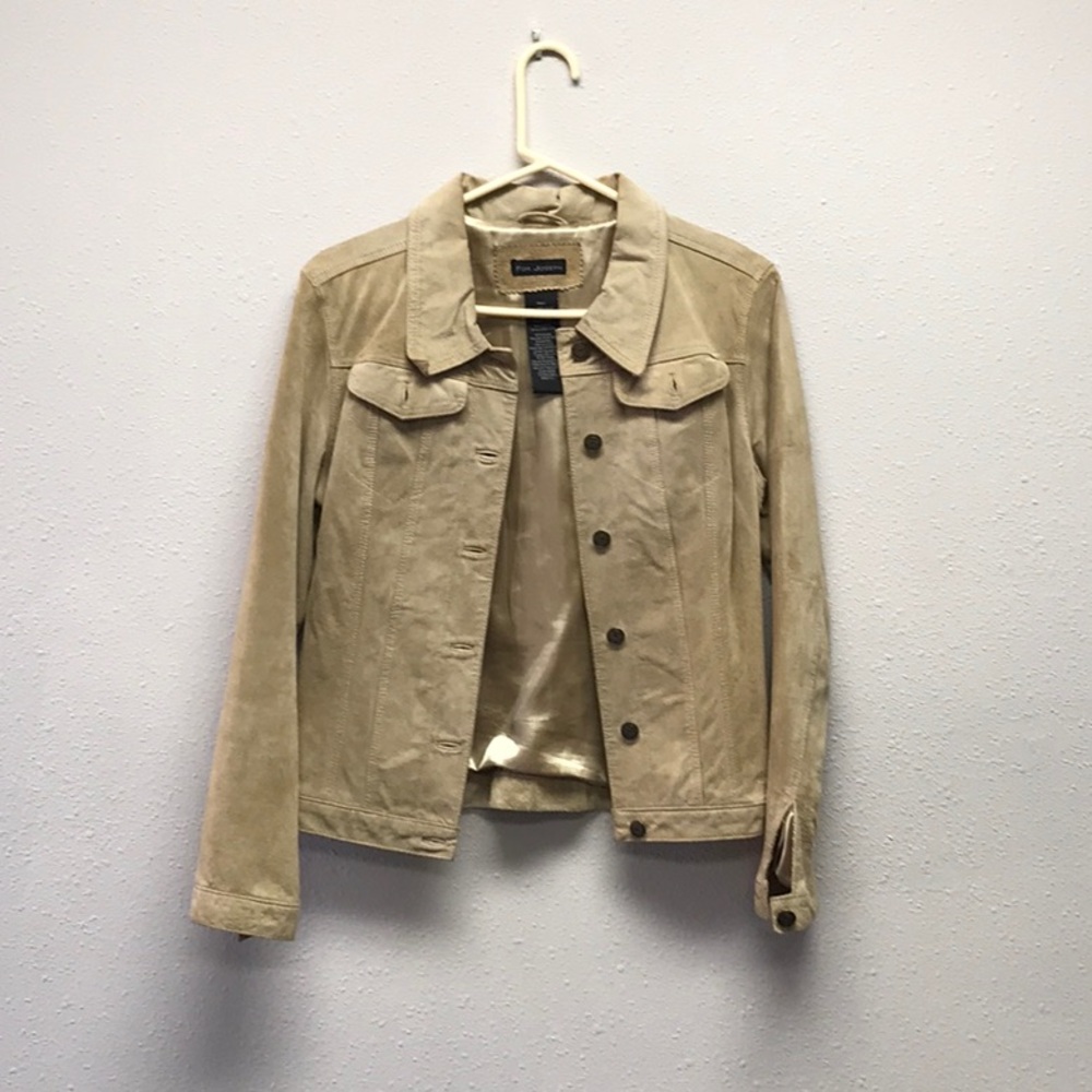 Joseph Tan Suede Jean Jacket Classic Style